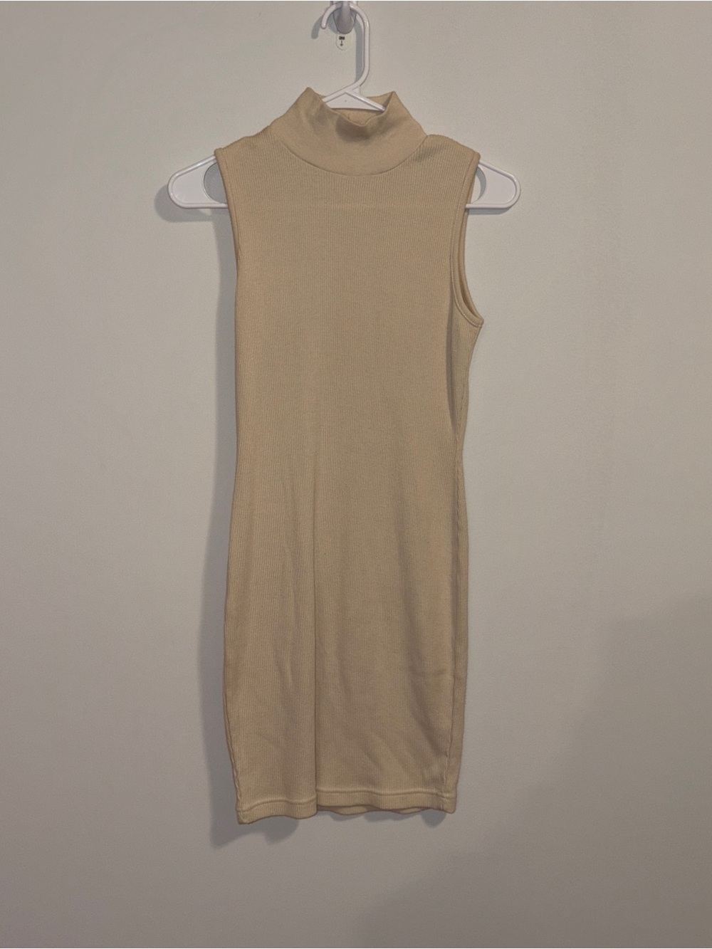 Women’s Cream Turtle Neck Sweater Dress XS